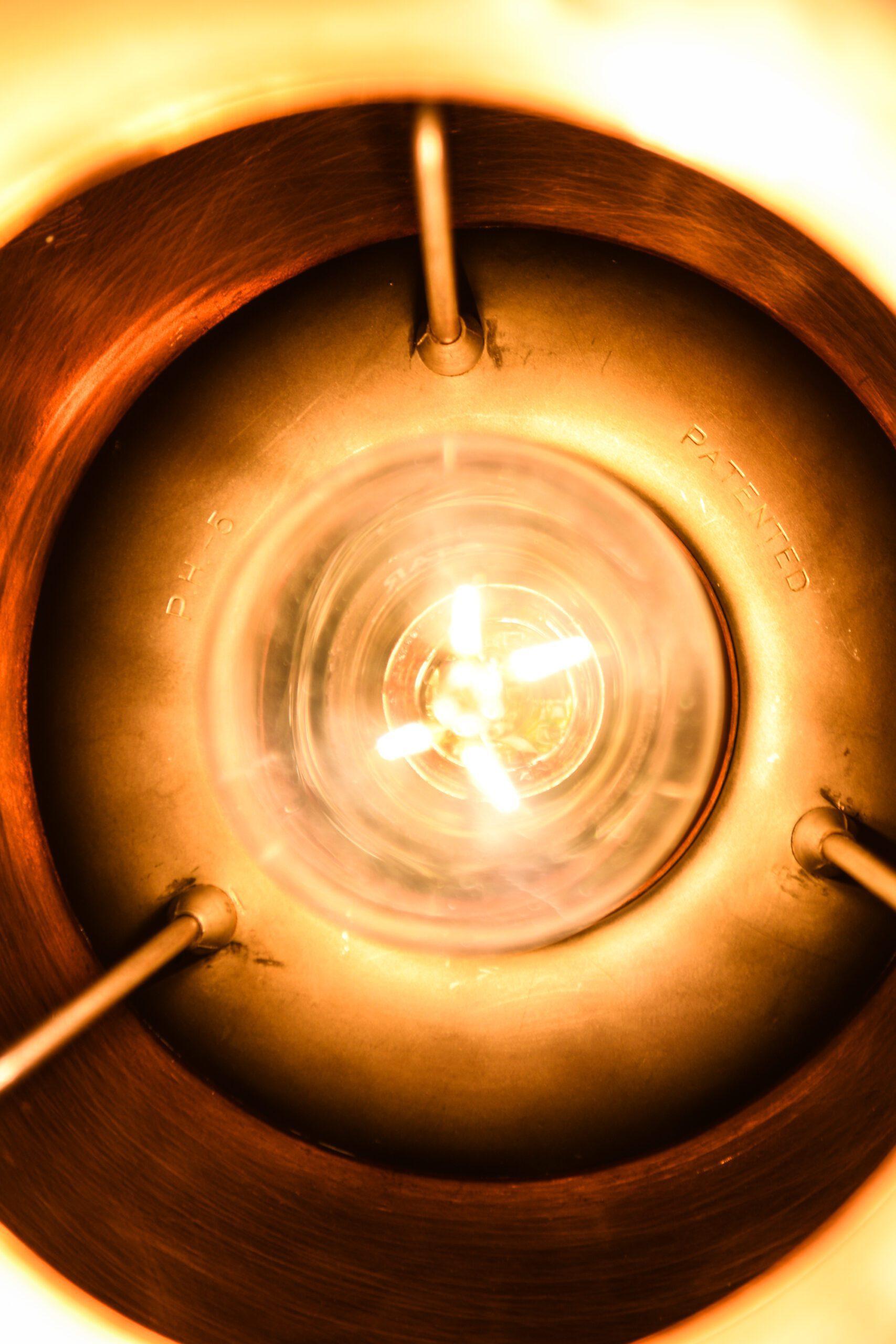 PH-5/5 Ceiling Lamp in Copper and Nickel by Poul Henningsen, 1940s For Sale 3