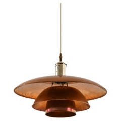 PH-5/5 Ceiling Lamp in Copper and Nickel by Poul Henningsen, 1940s