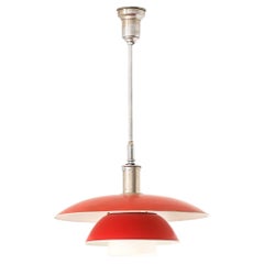 Lampada da soffitto PH-5 in cromo, lacca e metallo di Poul Henningsen, 1927-1928