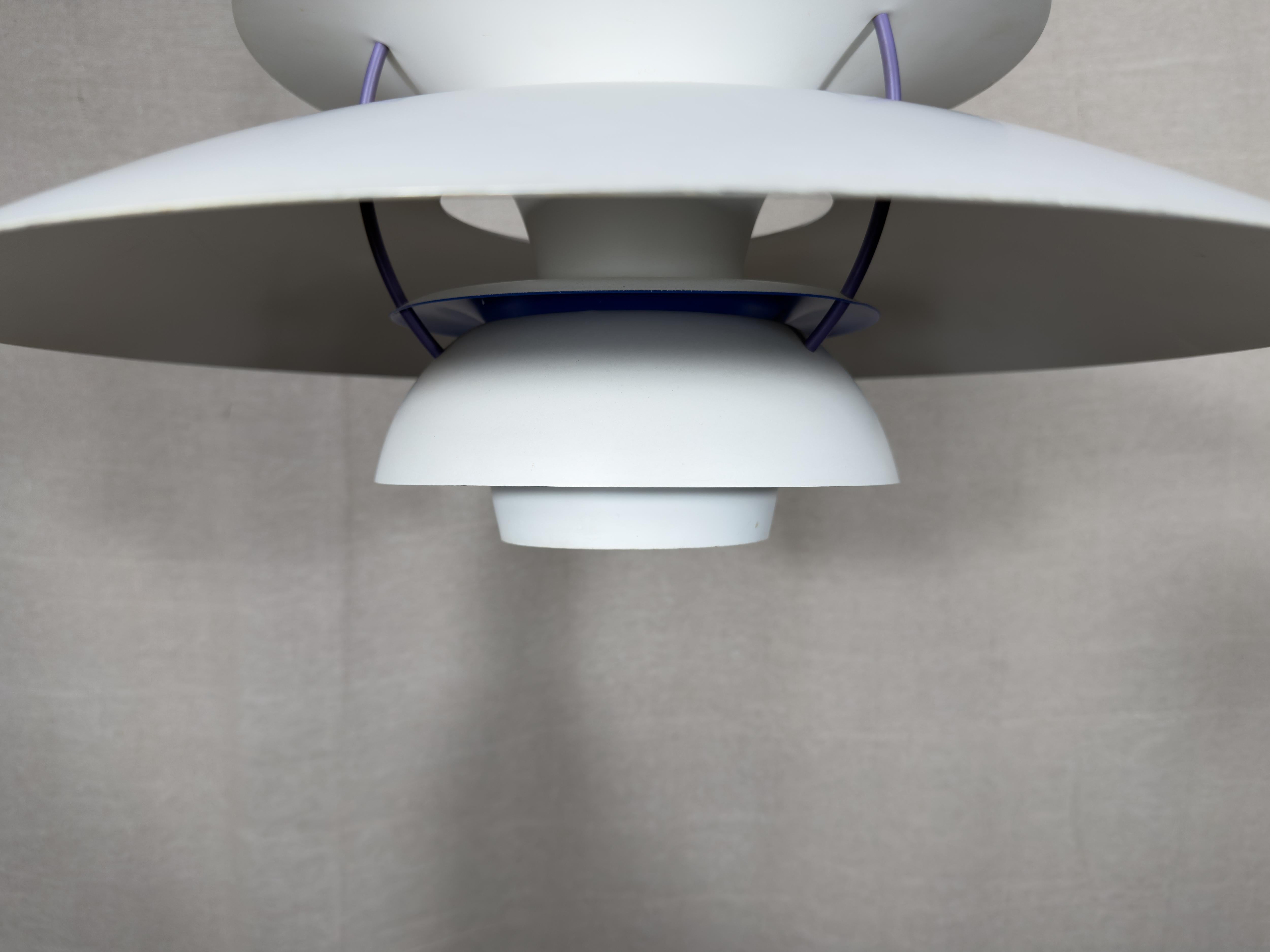 Mid-Century moderno PH 5 Lampada a sospensione Bianco in vendita