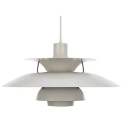 Used PH 5 White Pendant by Poul Henningsen Louis Poulsen 1958, the Classic White Lamp