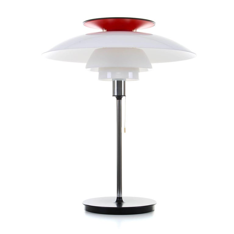 Mid-Century Modern PH 80 Large Table Lamp by Poul Henningsen for Louis Poulsen in 1974 For Sale
