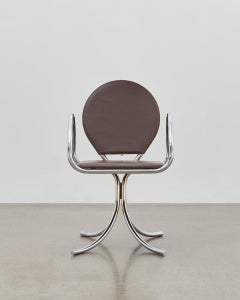 PH Armchair, Chrome, Leather Extreme Mocca