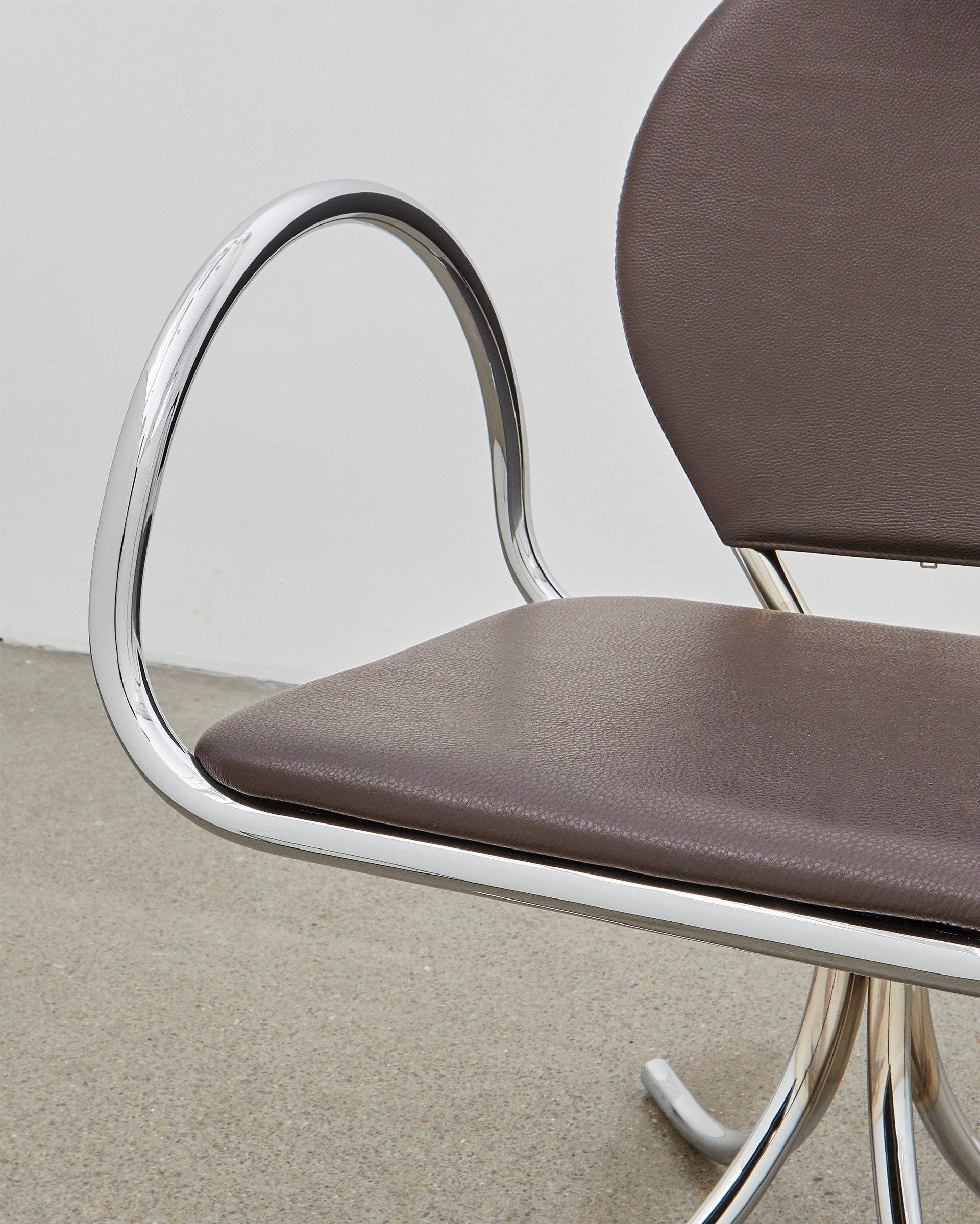 Bauhaus PH Armchair, Chrome, Leather Extreme Mocca For Sale
