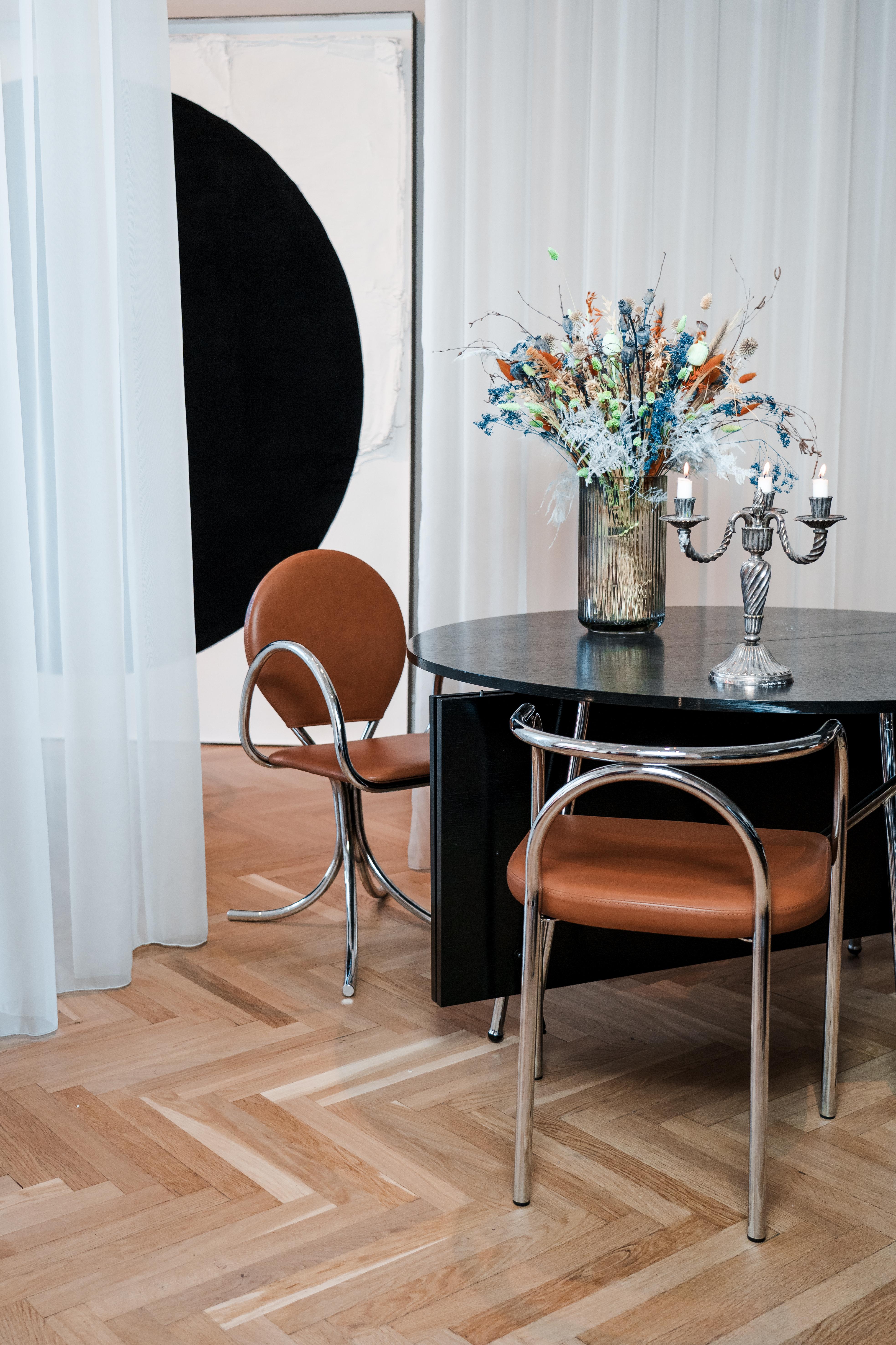 PH Sessel, Chrom, Leder Extreme Nussbaumholz (21. Jahrhundert und zeitgenössisch) im Angebot