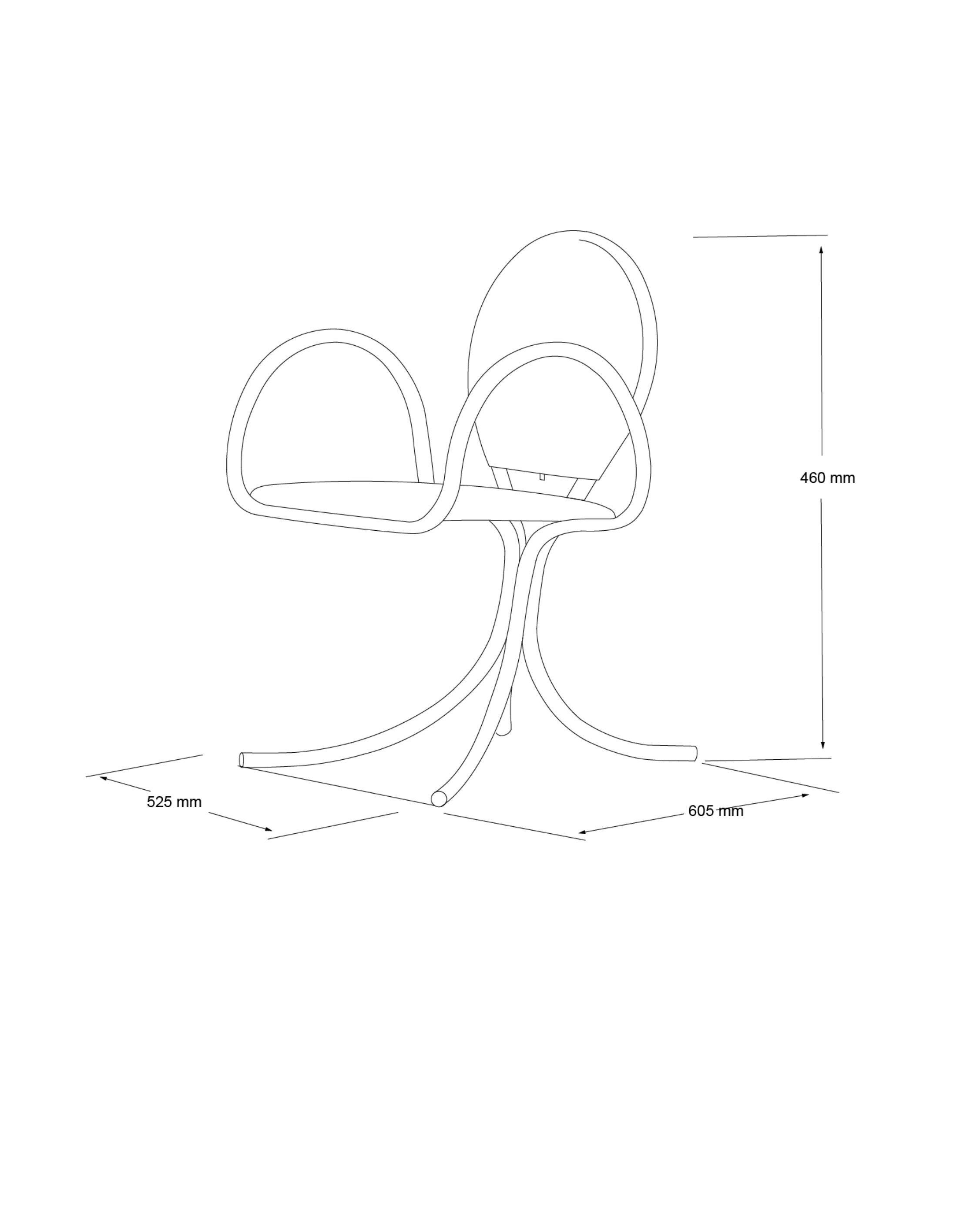 PH Sessel, Chrom, Leder Extreme Nussbaumholz im Angebot 3