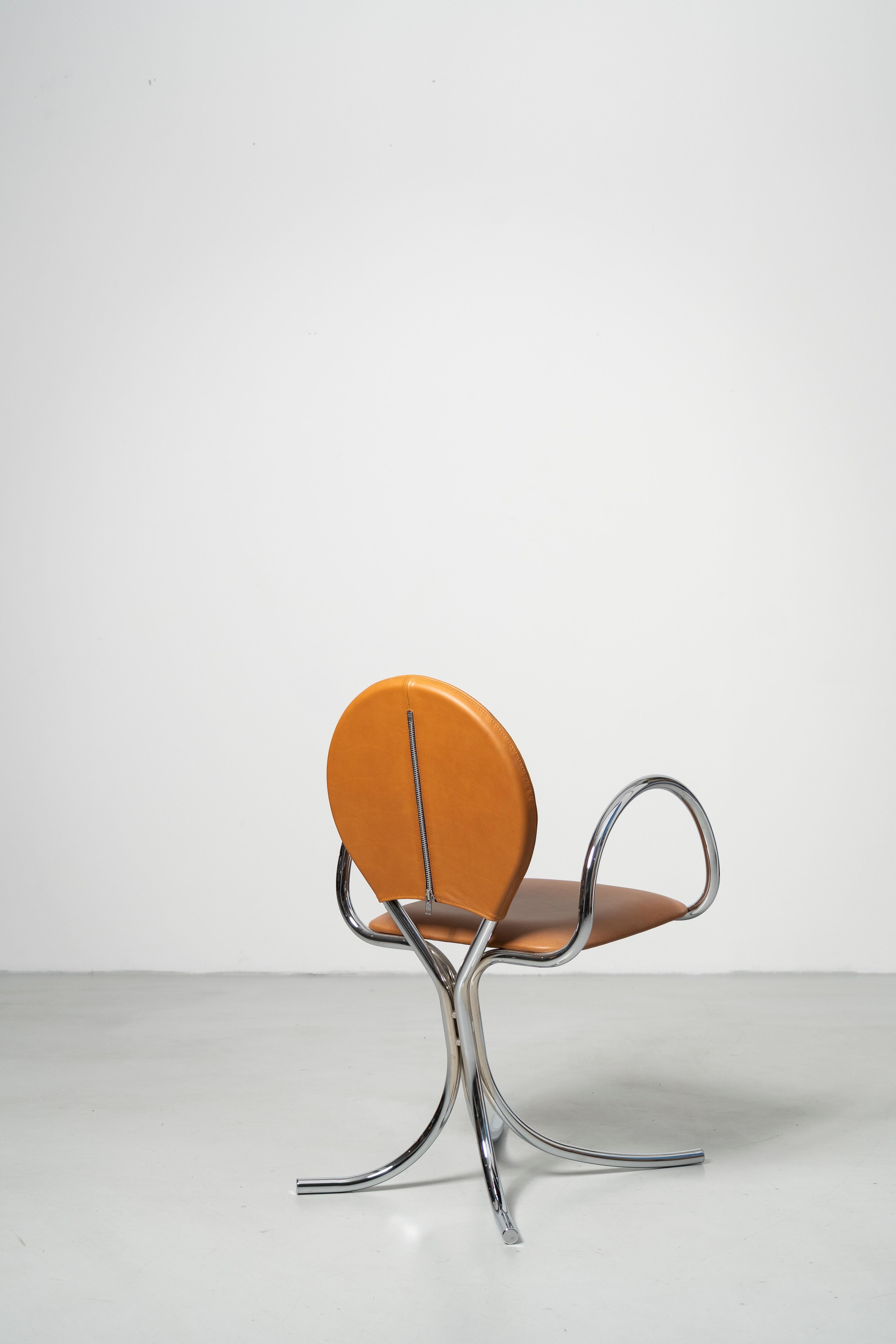 PH Sessel, Chrom, Leder Extreme Nussbaumholz (Bauhaus) im Angebot