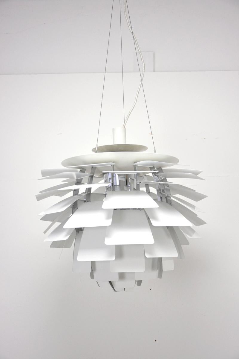 Mid-Century Modern PH Artichoke Pendant Light by Poul Henningsen, Louis Poulsen, White, 1958 For Sale