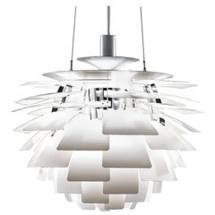 Lampe suspendue PH Artichoke de Poul Henningsen, Louis Poulsen, blanche, 1958