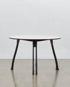 PH Axe Table, Black Oak Legs, Laminated Plate, Without Lamp