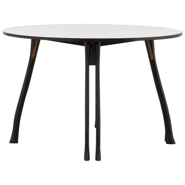 PH Axe Table, Black Oak Legs, Laminated Plate, Without Lamp