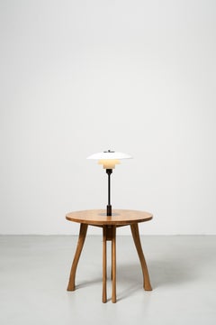 PH Axe Table Lounge, Natural Oak Legs, Veneer Table Plate, White PH 3 ½-2 ½ Lamp