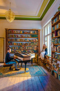 PH Bow Grand Piano in Maple Birch with Brass Details, Modern, Sculptural