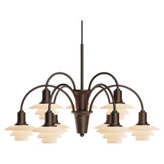 PH Centenary Edition' 9-armiger Kronleuchter aus gealtertem Messing und Glas für Louis Poulsen