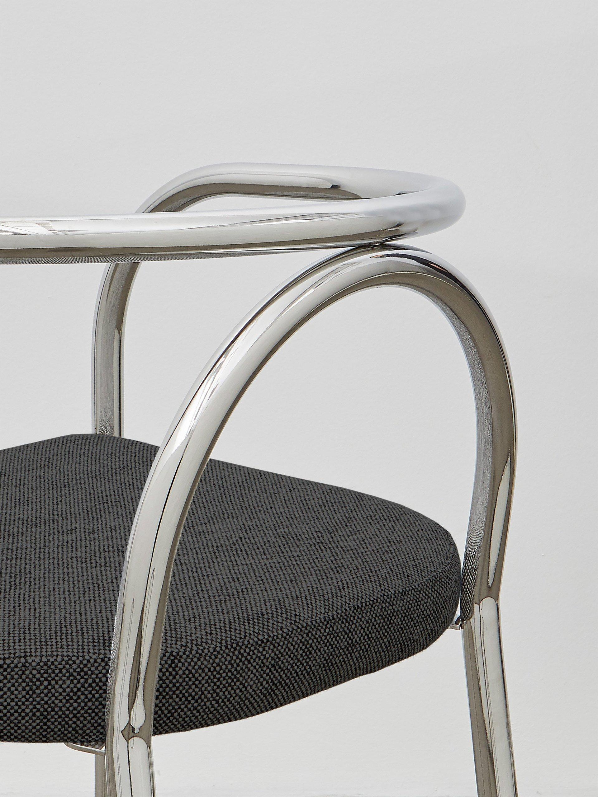 Bauhaus PH Chair, chrome, hallingdal black 190 For Sale