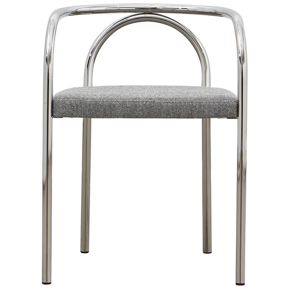 PH Chair, chrome, hallingdal light grey 126 For Sale