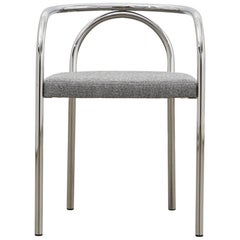 Chaise PH, chrome, hallingdal gris clair 126