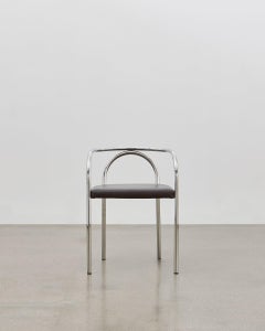 PH Chair, chrome, leather extreme mocca