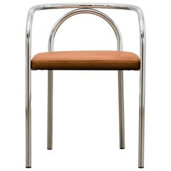 PH Chair, chrome, leather extreme walnut