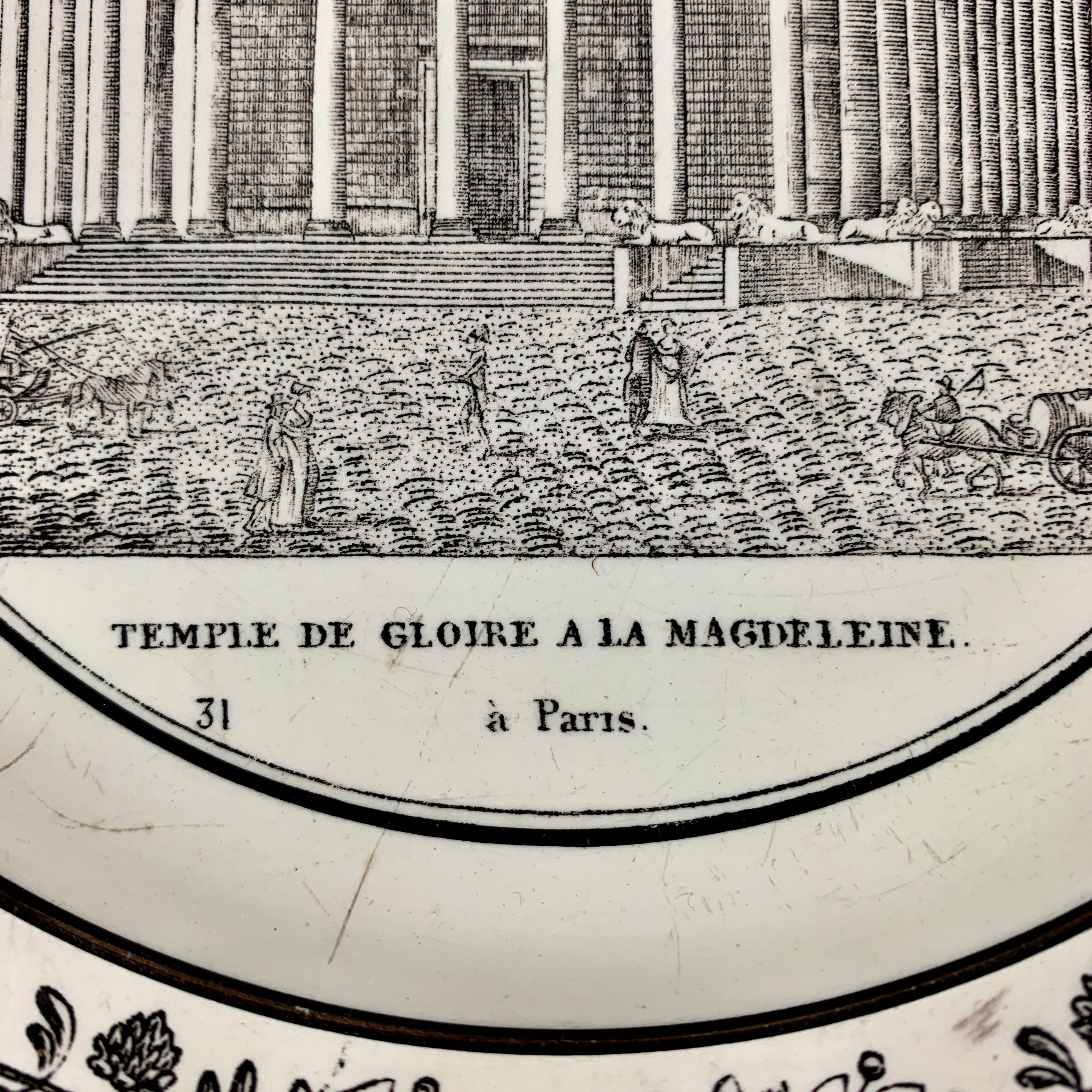PH Choisy Plato de Arquitectura Neoclásica de Crema Francesa Temple à Paris Neoclásico en venta