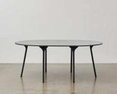 PH Circle Table, 1270x1820mm, black oak wood legs, veneer table plate and edge