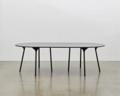 PH Circle Table, Black Oakwood Legs, Veneer Table Plate and Edge