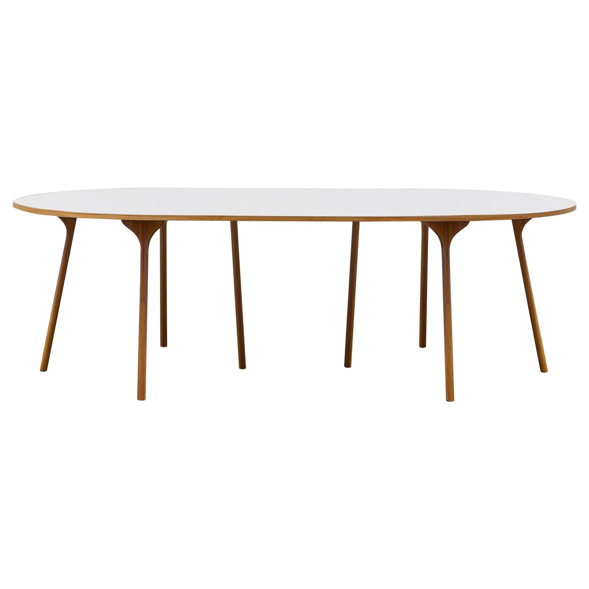PH Circle Table, 1270x2370mm, Natural Oakwood Legs, Laminated Plate For Sale