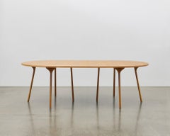 PH Circle Table, 1270x2370mm, Natural Oakwood Legs, Veneer Table Plate and Edge