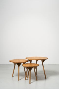 PH Circle Table Lounge set - set de 3 tailles en chêne naturel