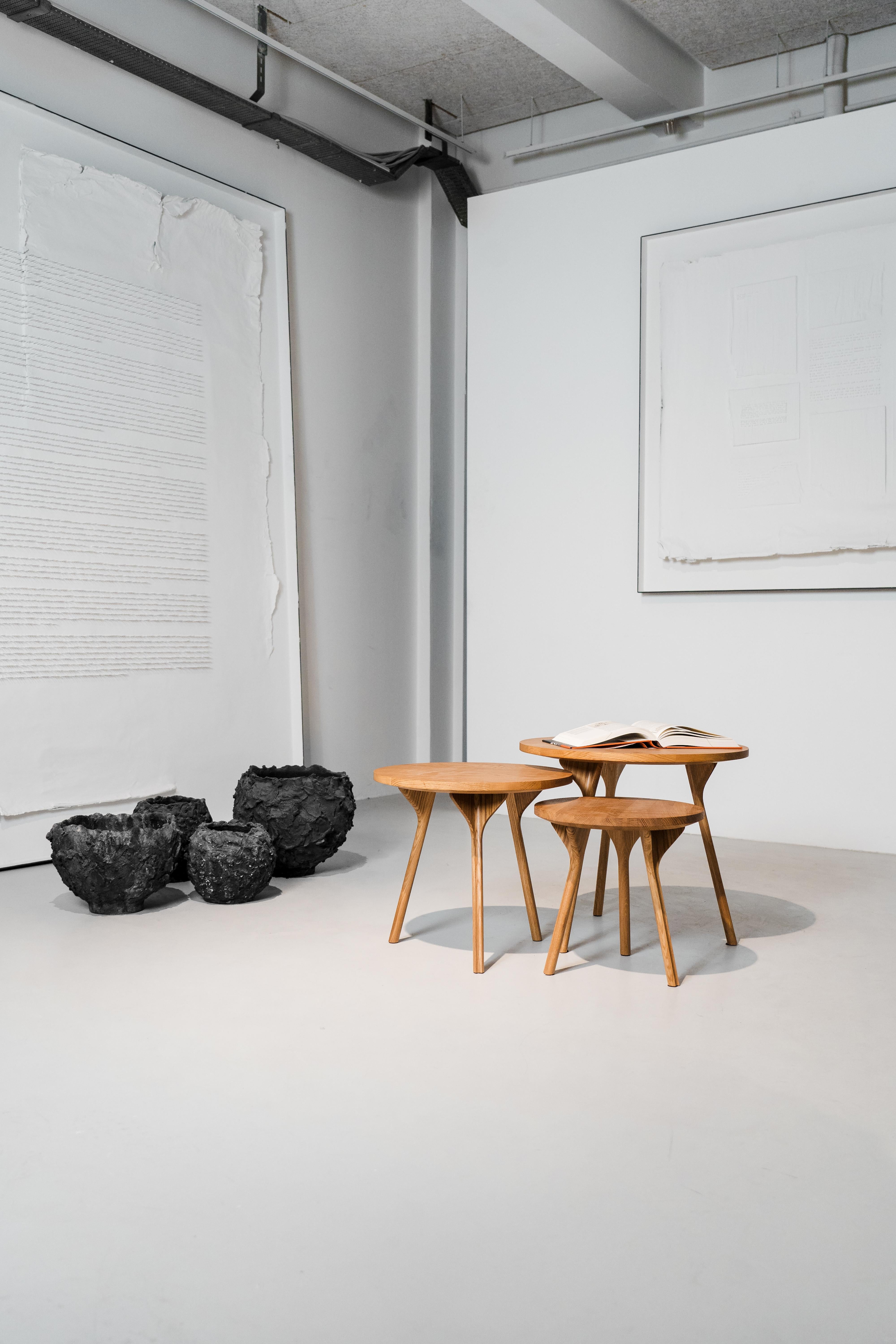 Contemporary PH Circle Table Lounge set - set of 3 sizes in natural oak For Sale