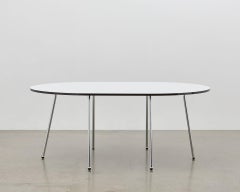 PH Dining Table, 1270x1820mm, chrome, laminated plate with black abs edge