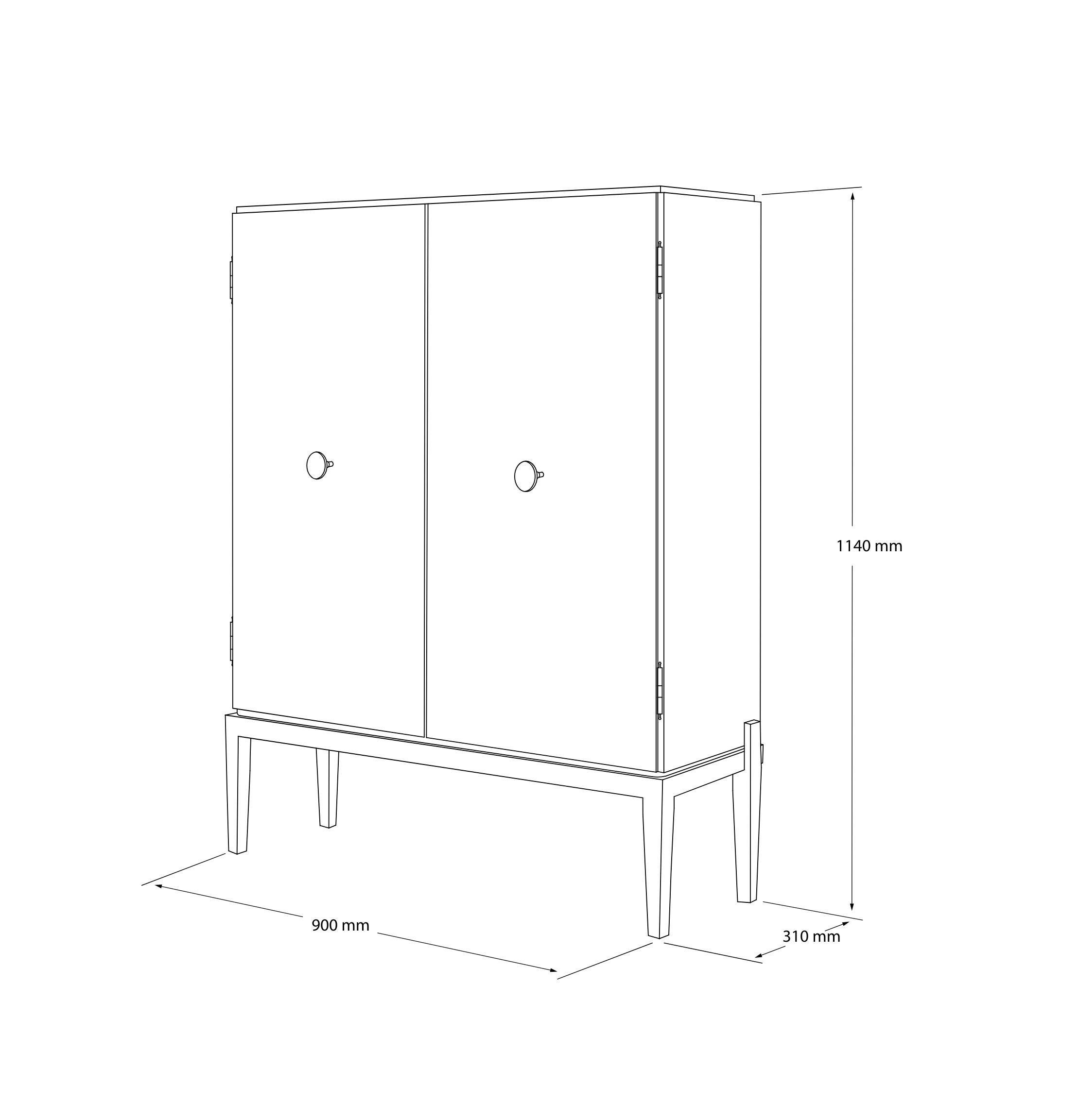PH Display Cabinet -  mahogany veneer with glass doors for visual display In condizioni Nuovo in vendita a Copenhagen, DK
