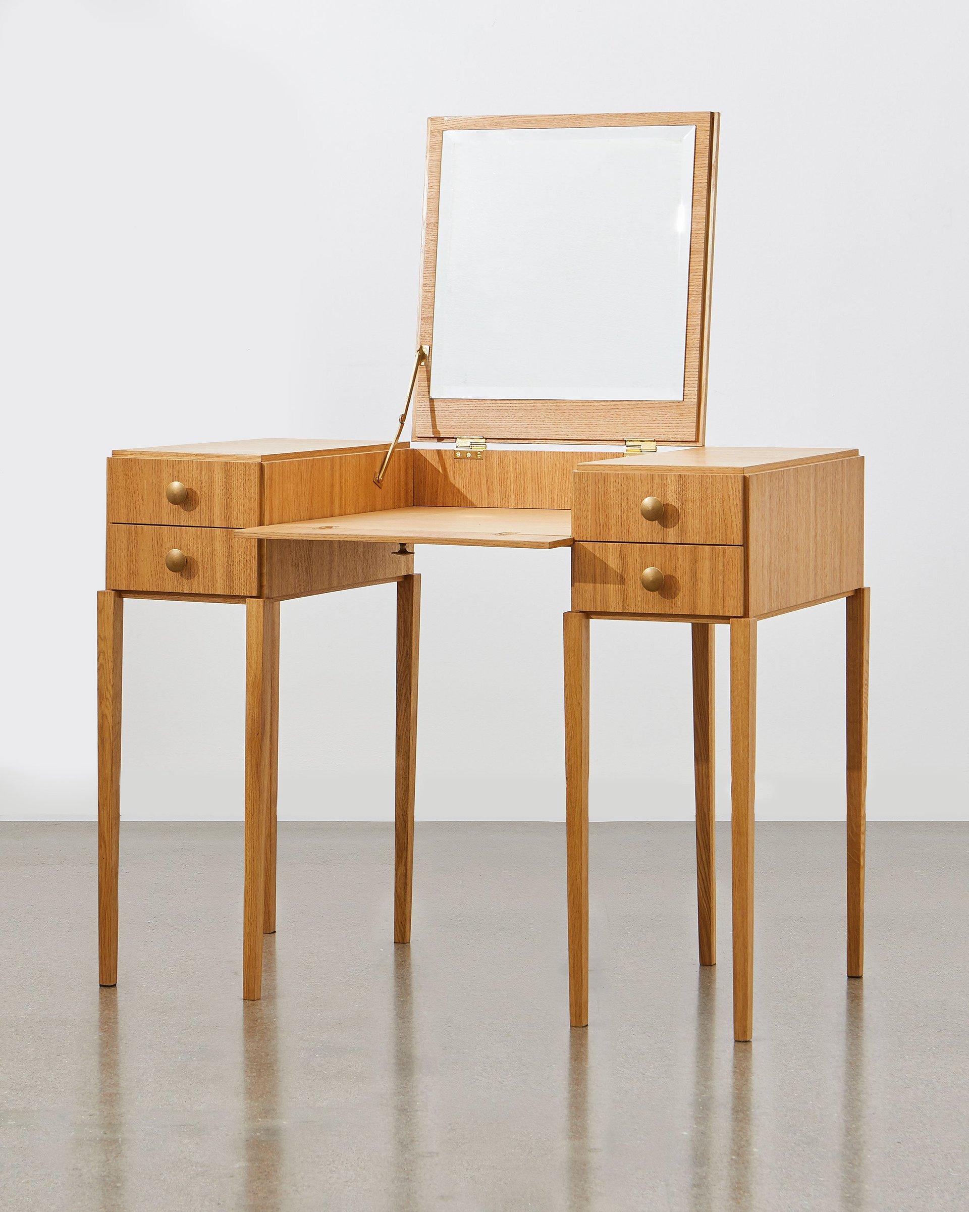 Bauhaus PH Dressing Table, Natural Oak - CUSTOM - 2 extra drawers + 7 cm wider For Sale