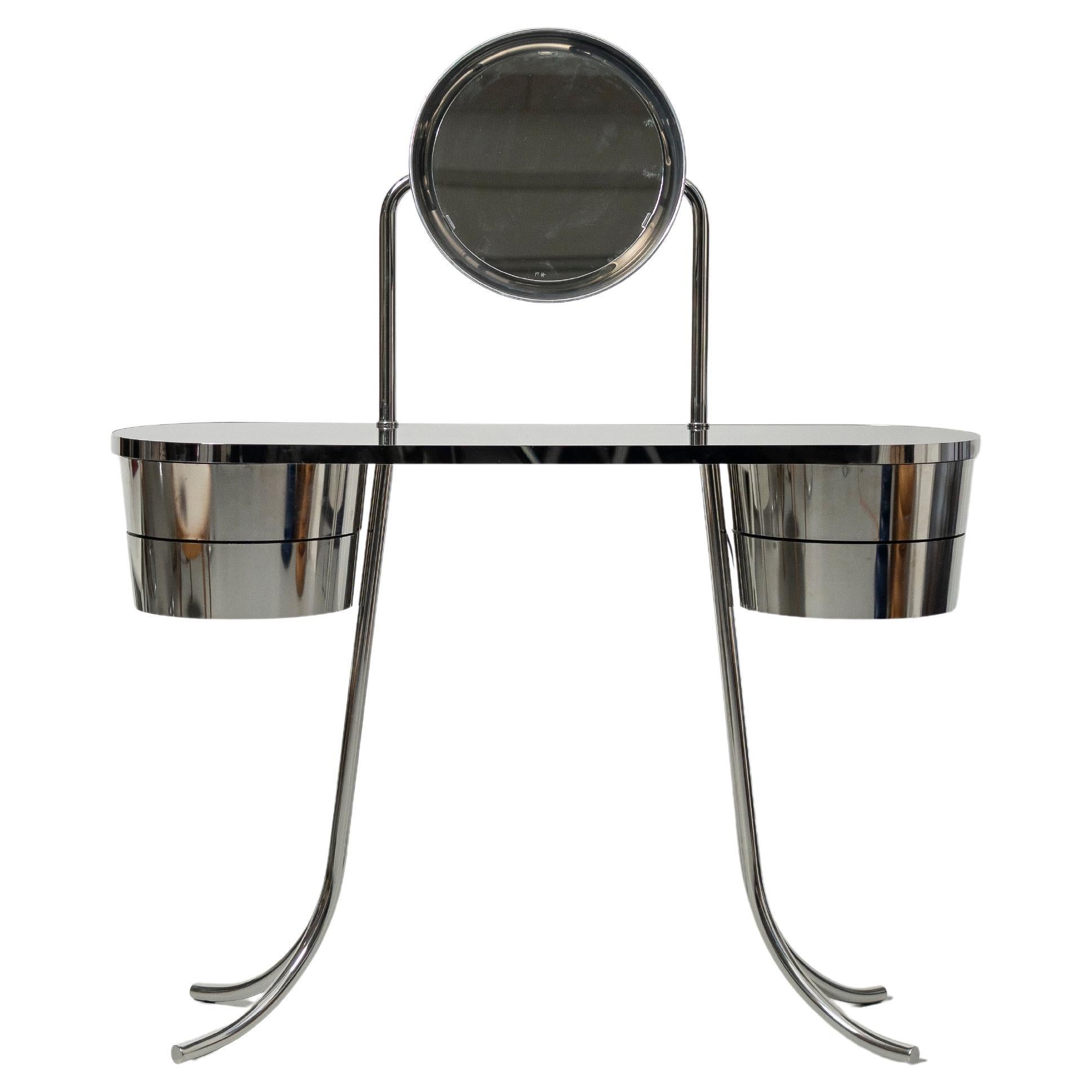 PH Dressing Table Steel - with elegant drawers and optional mirror with light For Sale