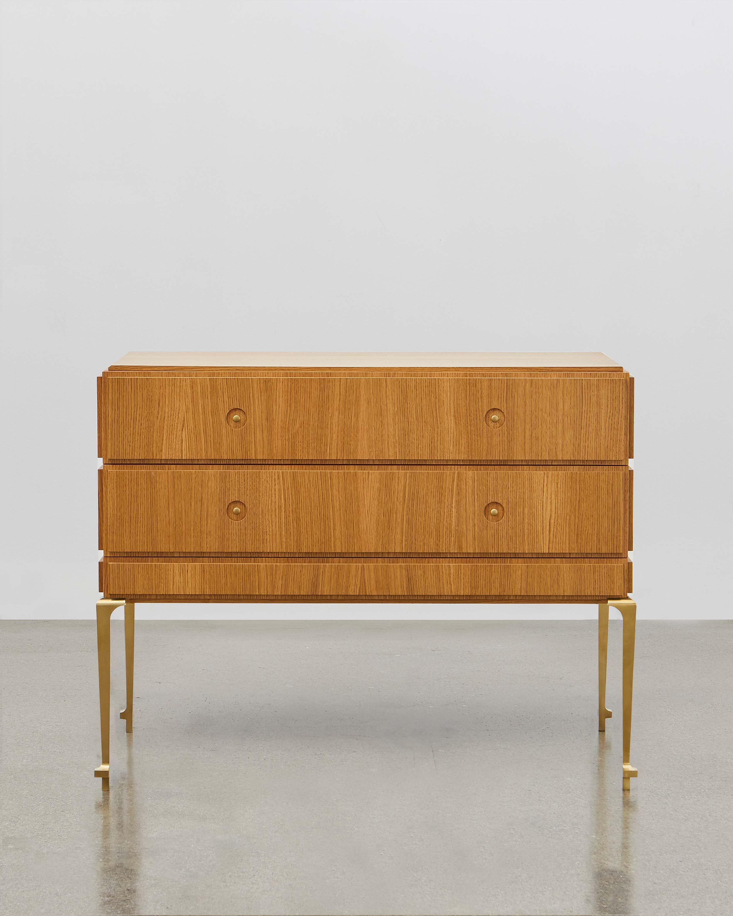 Created so it can be placed in the centre of a room, away from a wall, Poul Henningsen’s grand chest of drawers features wooden panels on all sides. It is designed to be admired and considered from every angle.

This piece highlights the