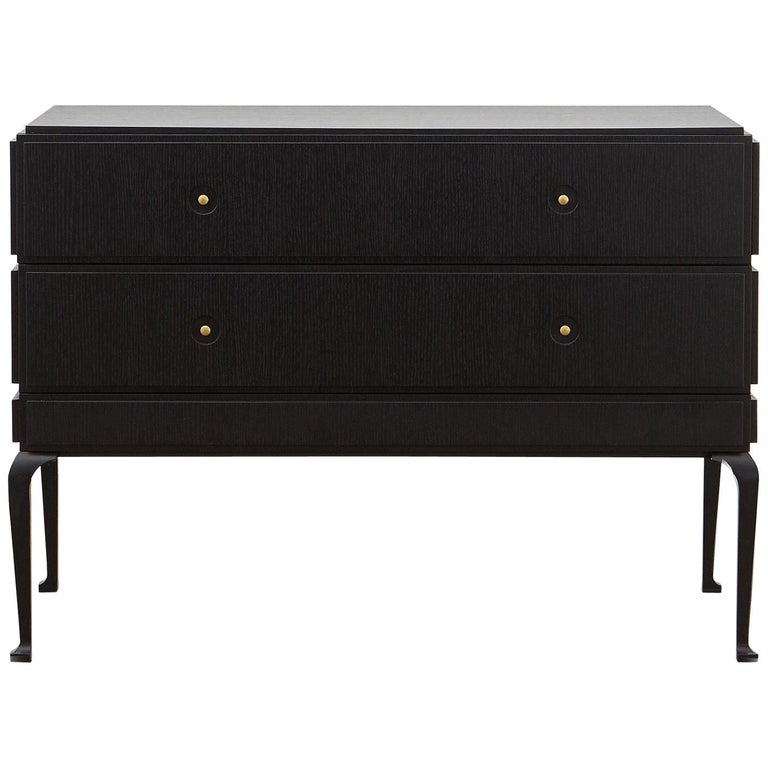 black dresser with legs Mid Century Modern Dresser with 5 Drawers