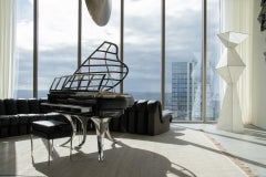 PH Grand Piano PH159 Legacy, Black Woven Leather, Chrome