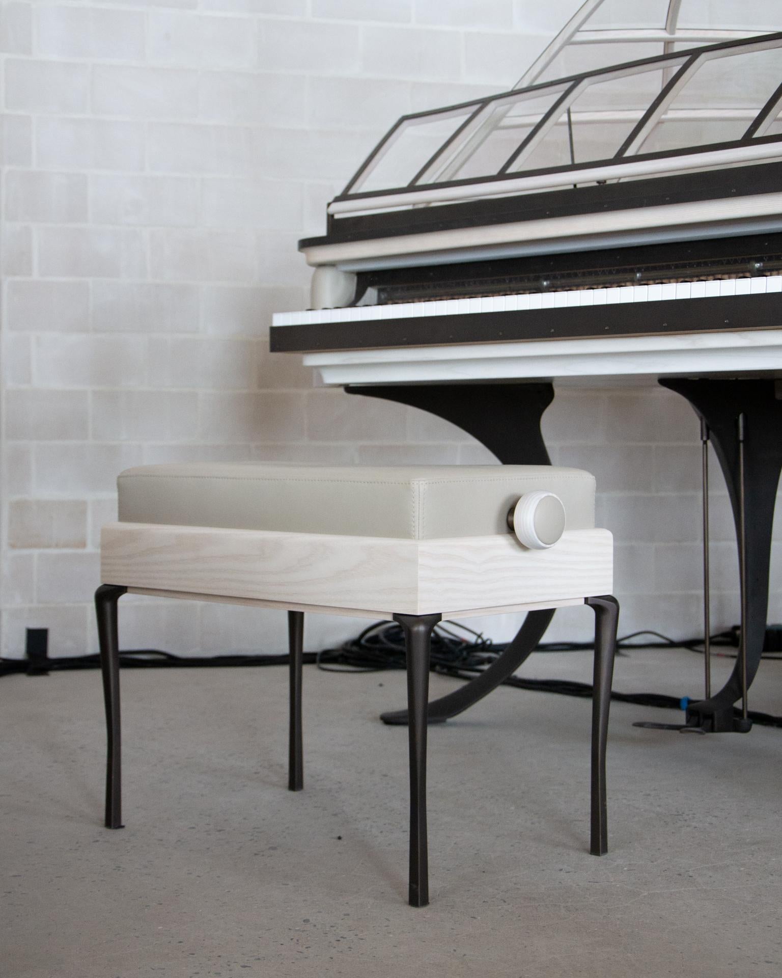 Danish PH Grand Piano PH170 Curated, Mineral Leather, White Oak and Burned Brass For Sale