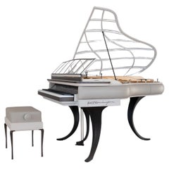 PH Grand Piano PH170 Curated, Mineral Leather, White Oak and Burned Brass