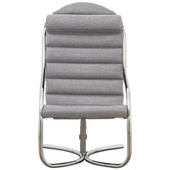 Fauteuil de salon PH, chrome, gris clair de type Hallingdal 126