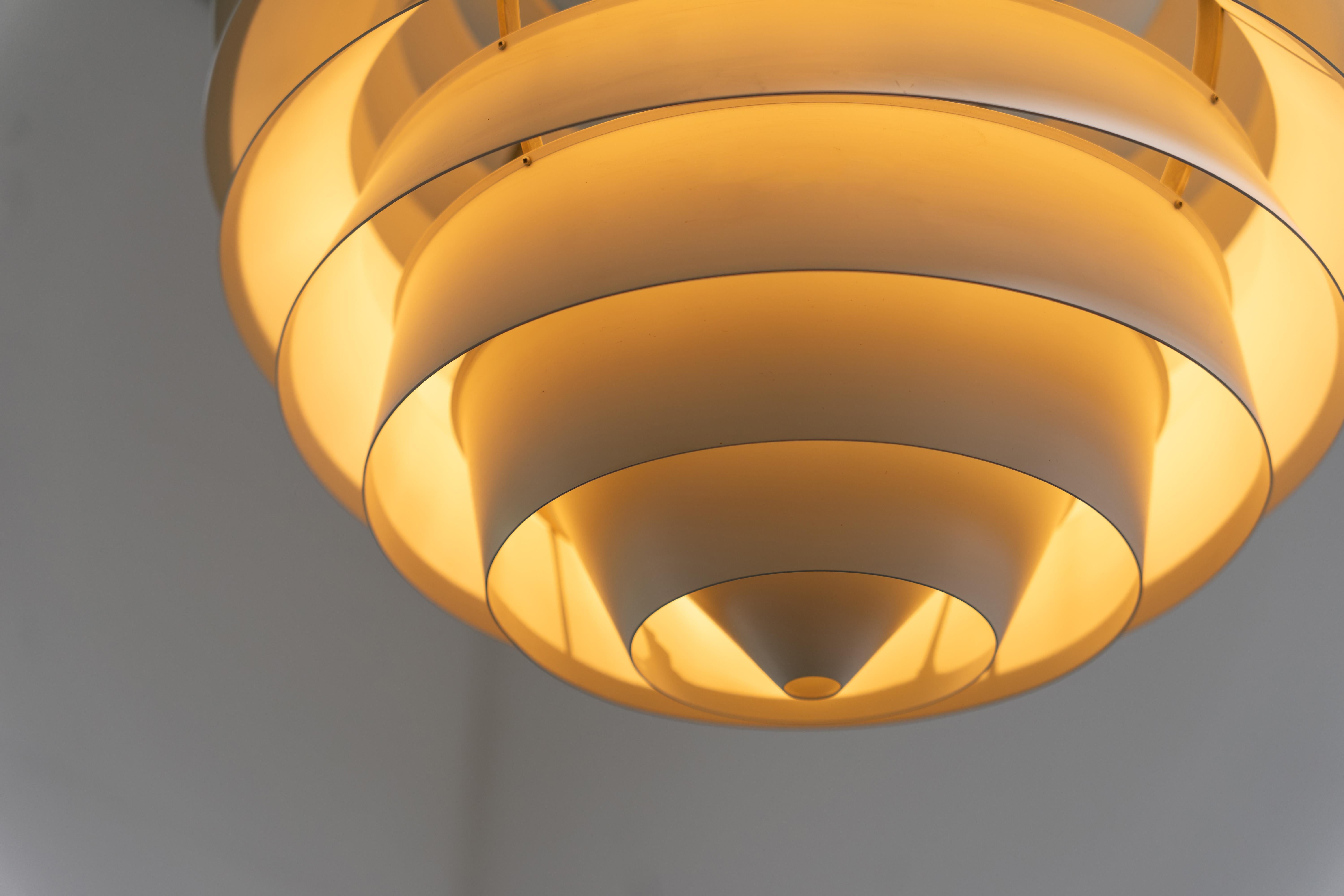 PH Louvre Pendant - Louis Poulsen Design by Poul Henningsen, 1957 For Sale 5