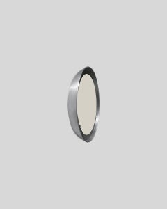 PH Mirror, aluminium brushed, diameter 360mm, on/off pull cord, ph initials