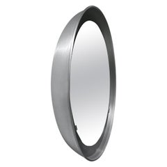 PH Mirror, Aluminium Brushed, diameter 500mm, On/Off Pull Cord, PH Initials