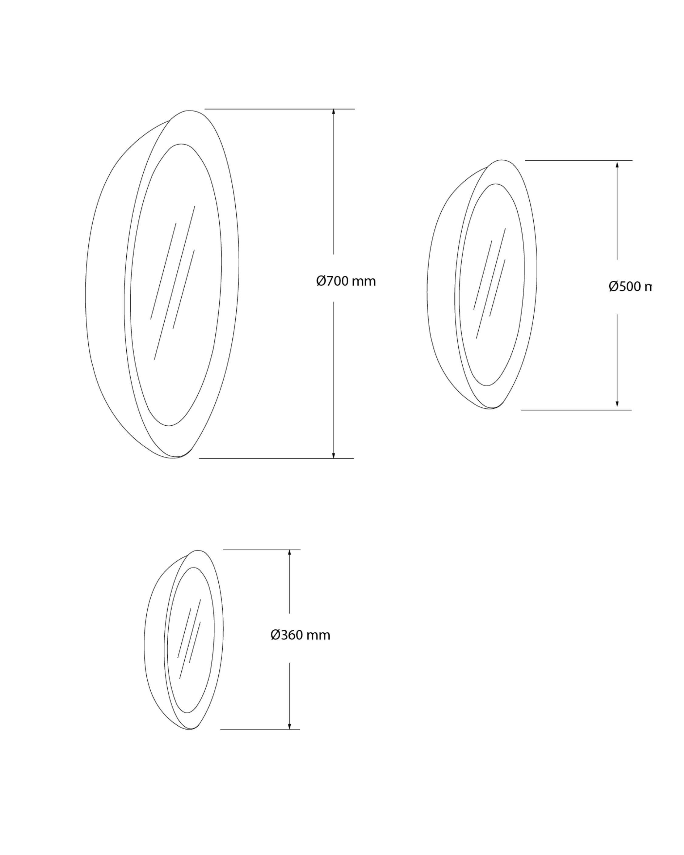 Bauhaus Miroir PH, satin noir peint mat, diamètre 360 mm, cordon de tirage amovible/établi, ph en vente