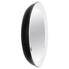 PH-Spiegel, schwarz lackiert, Satin matt, Durchmesser 500 mm, auf/offgezogene Schnur, ph