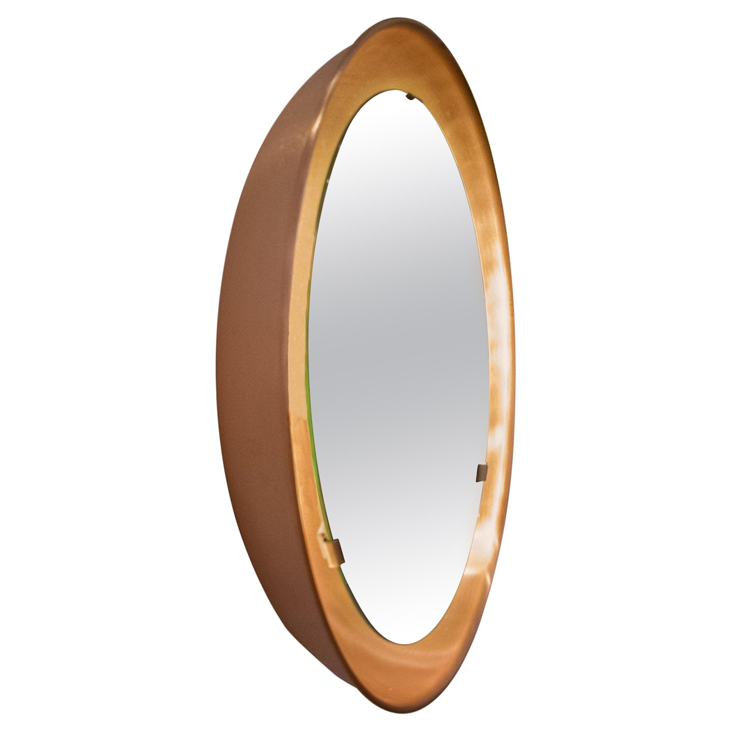 PH Mirror, Copper Brushed, Diameter 700 mm, On/Off Pull Cord, PH Initials