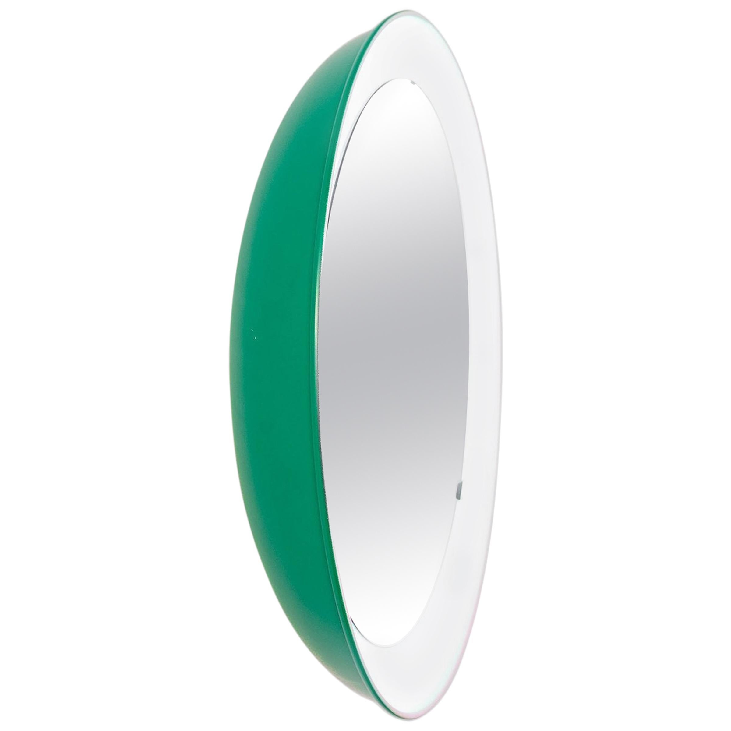 PH Mirror, green painted satin matt, diameter 360mm, on/off pull cord, ph For Sale