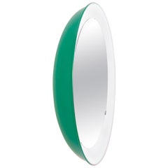PH Mirror, green painted satin matt, diameter 360mm, on/off pull cord, ph