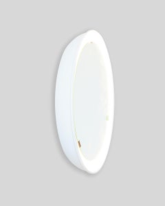 PH Mirror, White Painted Satin Matt,  diameter 700mm, on/off Pull Cord, Ph