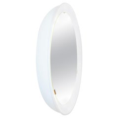 PH Mirror, White Painted Satin Matt,  diameter 700mm, on/off Pull Cord, Ph
